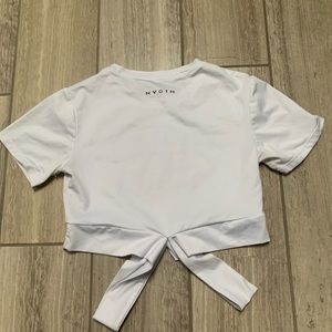 Nvgtn white crop top cross over